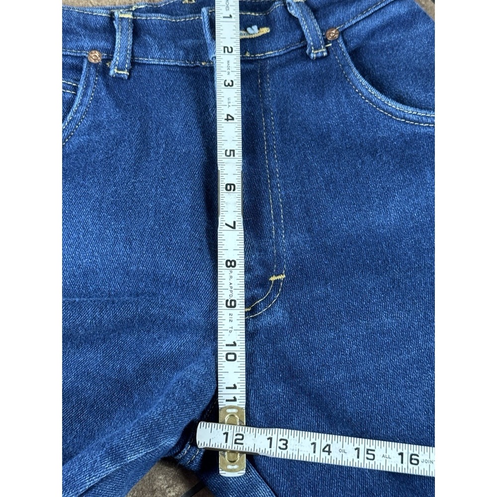 Vintage Lee Women's Dark Blue Jeans Size 9 Straight Leg Made in USA Denim - Picture 7 of 9